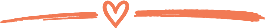 Red heart above a horizontal line.